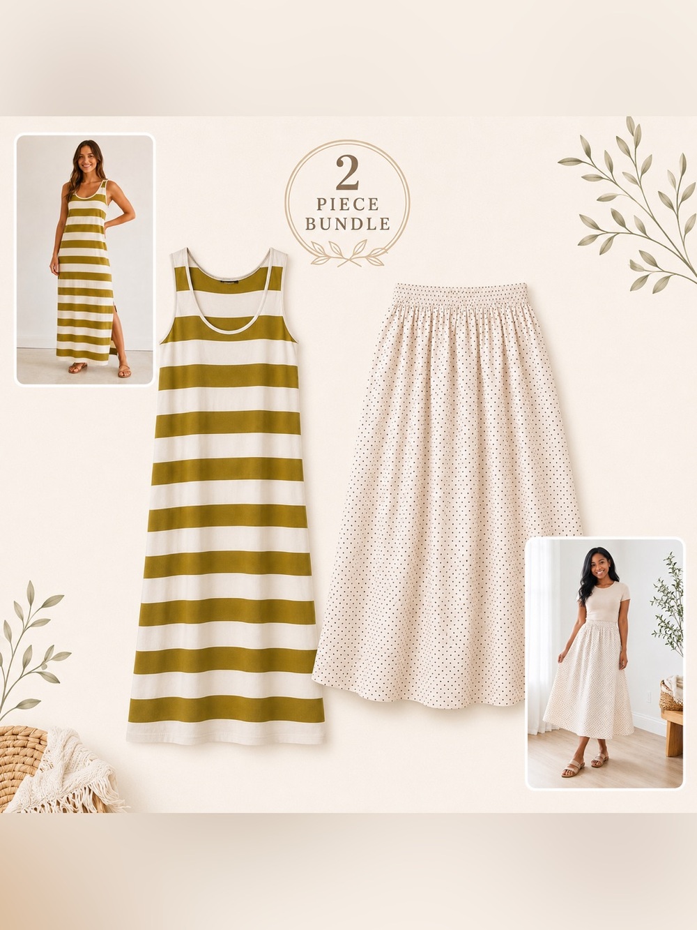 Bundle of 2: Women’s Summer dress +skirt